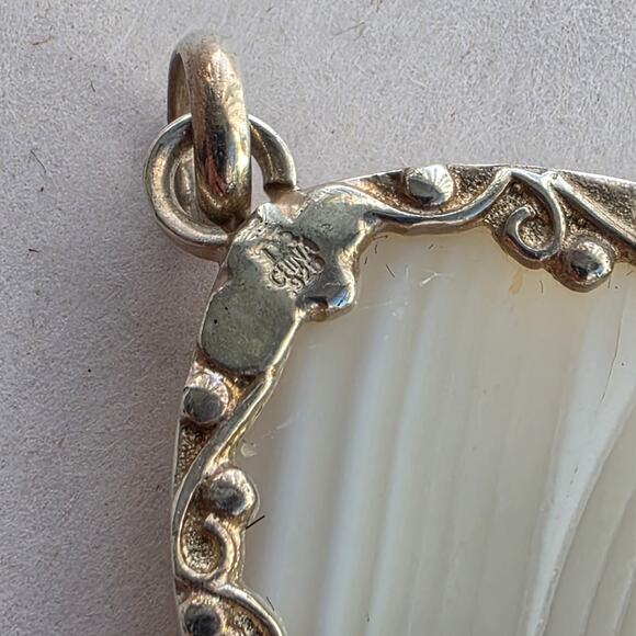 Jay King DTR Sterling Silver 925 Lace Agate Pendant Fasceted Stone New Signed - Picture 11 of 11